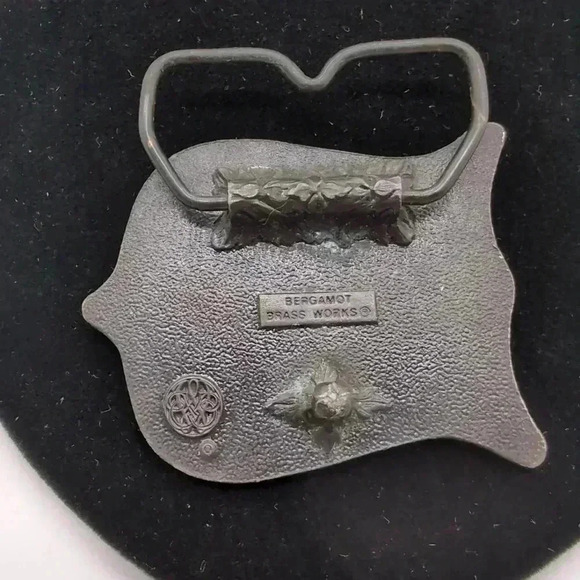 1980 USA Olympic Games rings on shield BERGAMOT BRASS WORKS Belt Buckle - Picture 4 of 5